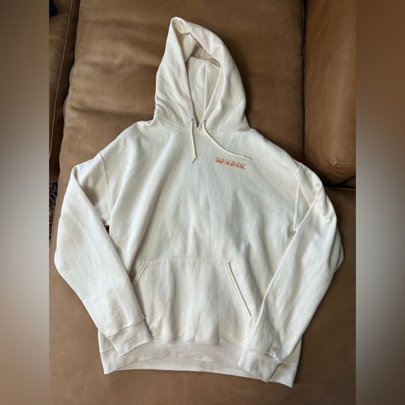 Fashion Nova Cream Color Graphic Savage Tiger Snake Hoodie Men’s Size Large - Picture 1 of 7